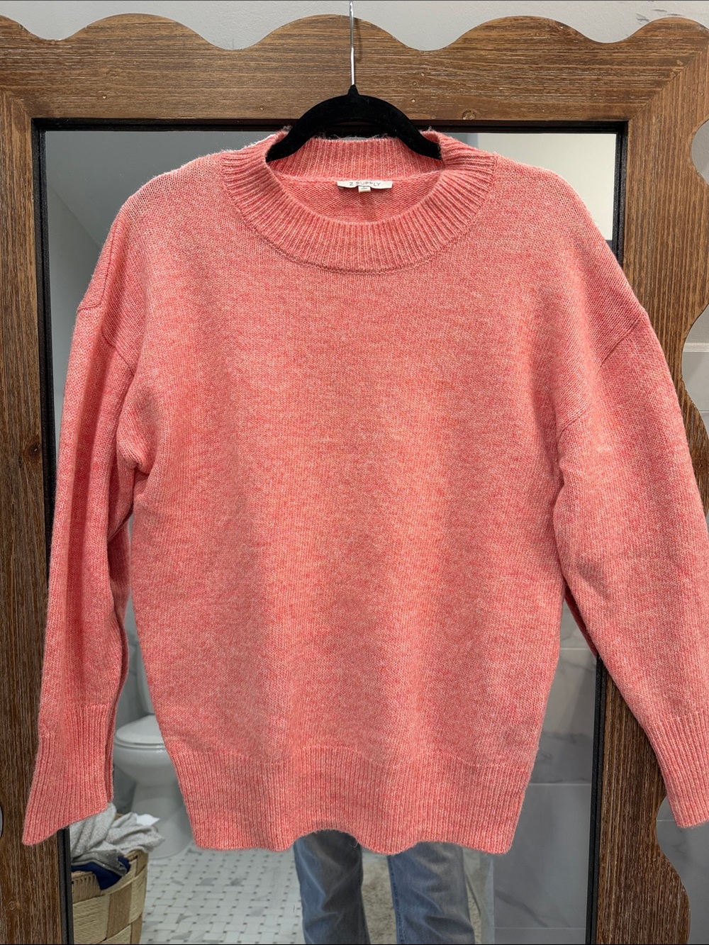 Z Supply Coral Crewneck Sweater - Soft Pink Coral
